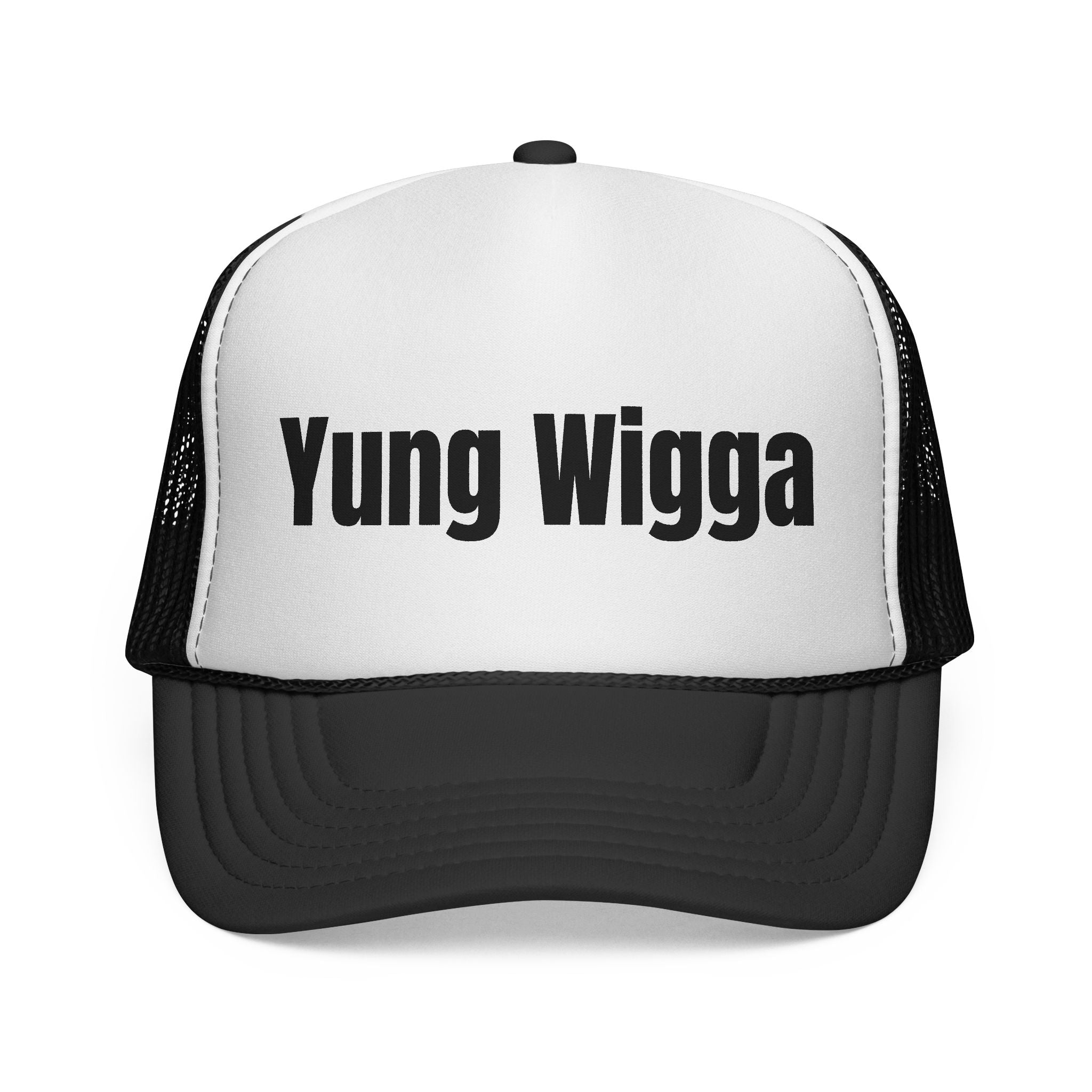 Trucker Cap — Yung Wigga Black & White Mesh Hat